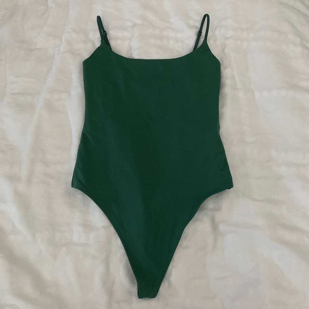 BABATON contour cami bodysuit, size xs, colour green, perfect condition